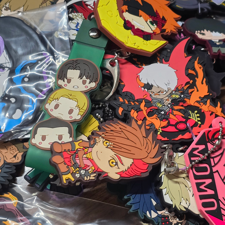 Retro Market Leftovers Discount Lot - Miscellaneous Rubber Character Keychain Charm Straps & Other Shit (47 PIECES) - 20260623