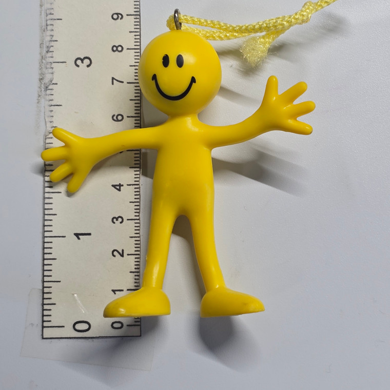 Smiley Face Bendy Mini Figure Keychain Charm Strap - 20260908