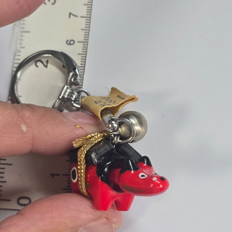 Japanese AkaBeko Red Cow Mini Figure Keychain - 20260910