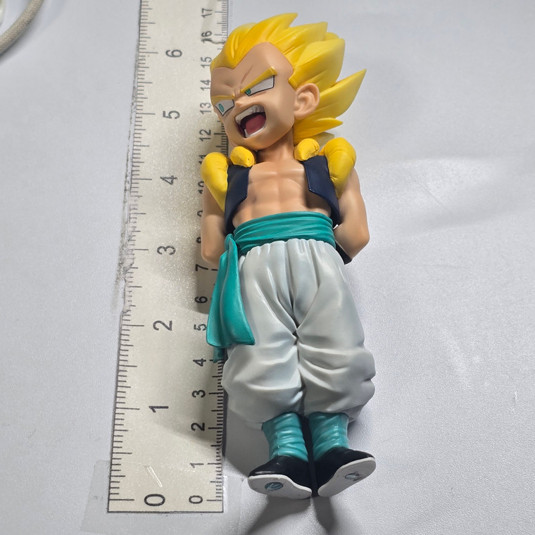 Broken Dragon Ball Z Ichiban Kuji Toy - Super Saiyen Goten (ORIGINALLY PART OF BIG DISPLAY WITH THE GHOSTS, BUT I DROPPED IN AND ONLY THIS SURVIVED. SLICED THE PEGS OFF SO IT WILL STAND ON IT'S OWN) - 20260922