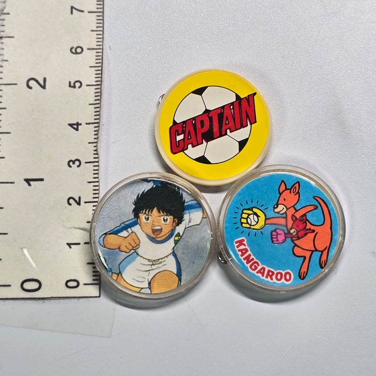 Vintage Japanese Gashapon Pin / Badge Set - Captain Tsubasa & Kangaroo - 20261013 - RWK688