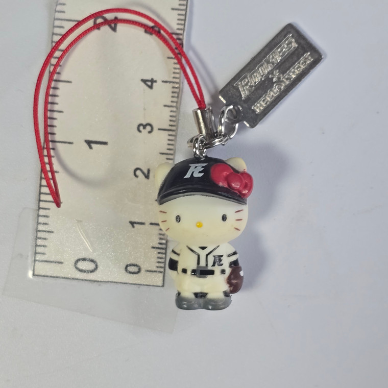 Hello Kitty Baseball Mini Figure Keychain Charm Strap (DISCOLORED) - 20261020