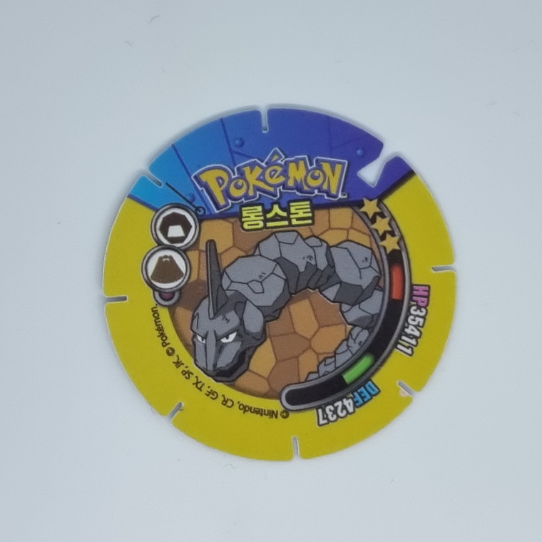 Korean 7-Eleven Circular Pokemon Ddakji / POGS Onix 20230125 BKSHF