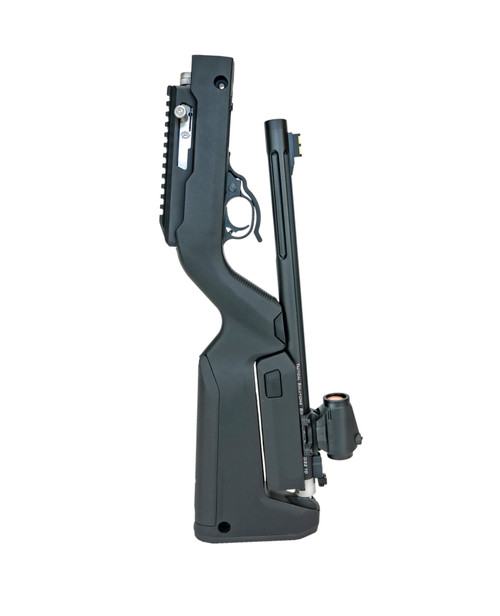 Product image of the collapsed MATTE BLACK X-RING TAKEDOWN RIFLE w/ OPTIC / BACKPACKER STOCK / BLACK