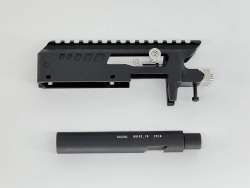 Product image of our GEN 2 Receiver with our 6” Non-Fluted and Threaded X-RING Pistol Barrel