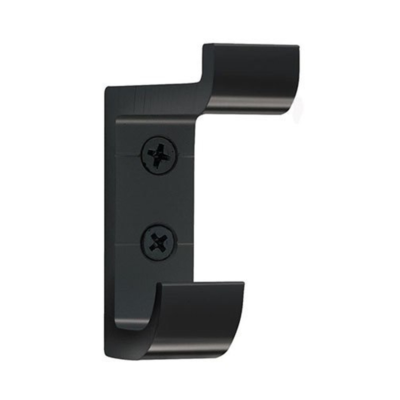 Extra Heavy Duty Aluminum Double Prong Coat Hook in Black - 121-002