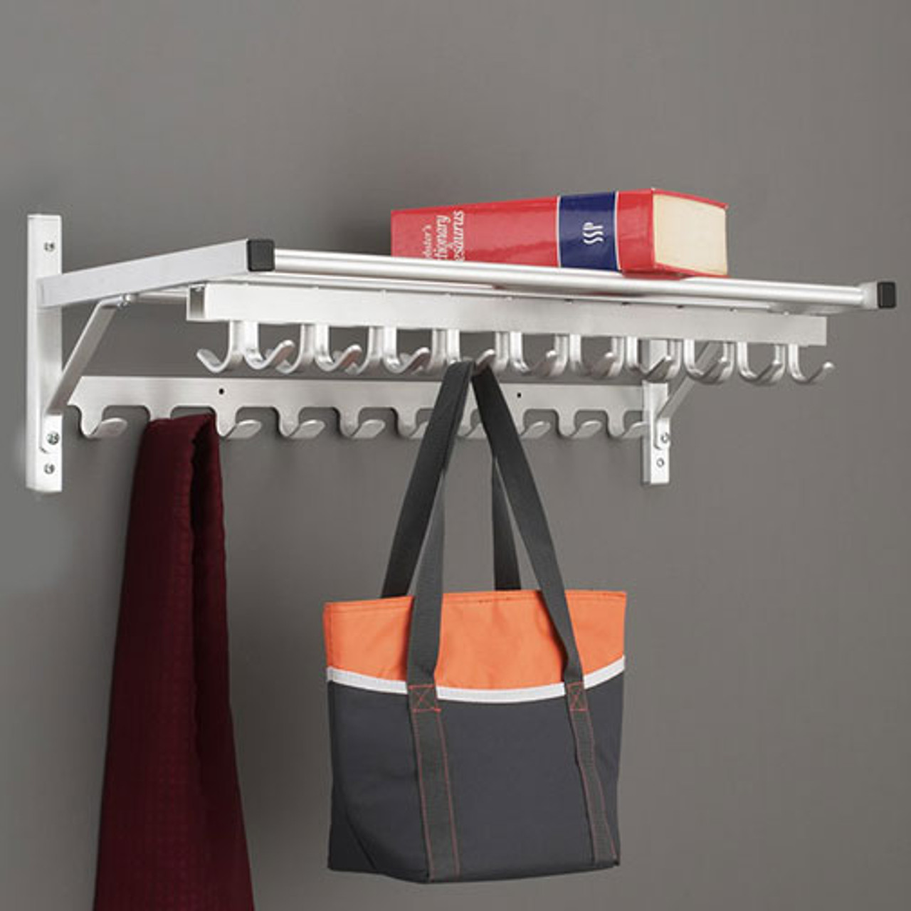 Modular Wall Coat Rack with Hooks - 203 Series - Image Illustrates Design, Not to Scale