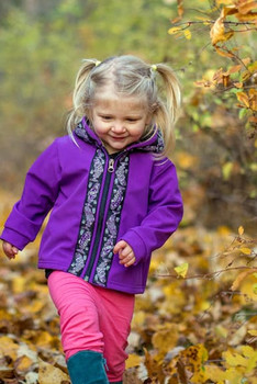 BEACHBERRY JACKET / (Softshell)  / Razzleberry, / Salmon-Purple (trim)