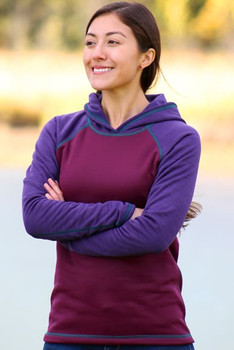 WOMEN'S HOODIE / (SALE - CLOSEOUT) /   Beet, Plum (Emerald Thread)