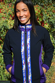 ARCTIC JACKET / - SALE - CLOSEOUT - (Softshell) /  Black,  Amethyst / Race Is On-Purple (trim)