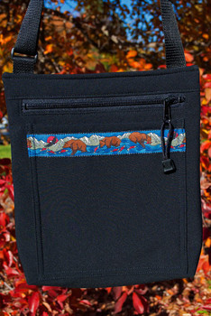 SHOULDER BAG / (Softshell) / Black,  / Katmai-Navy (trim)