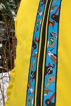 BEACHBERRY JACKET / (Softshell)  /  Sunshine, / Alaska Chatter-Sky (trim)