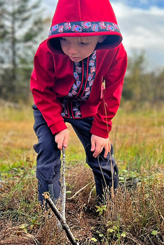 BEACHBERRY JACKET / (Softshell)  / Red Pepper, / Bear Tracks-Red (trim)