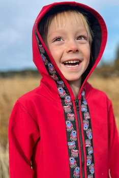 BEACHBERRY JACKET / (Softshell)  / Red Pepper, / Bear Tracks-Red (trim)