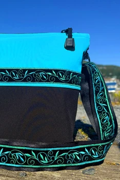 Big Dipper Bag  / (Softshell) /  Black, Tide Pool / Velvet-Beachglass(trim)