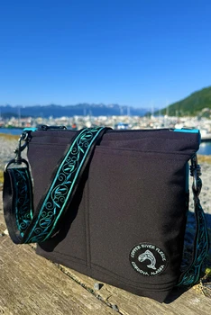 Big Dipper Bag  / (Softshell) /  Black, Tide Pool / Velvet-Beachglass(trim)