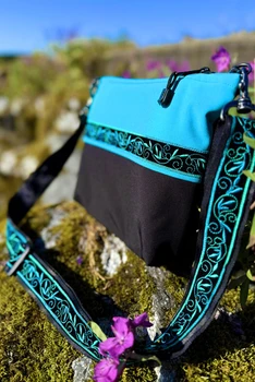 Big Dipper Bag  / (Softshell) /  Black, Tide Pool / Velvet-Beachglass(trim)