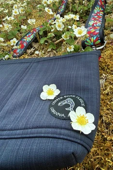Big Dipper Bag  / (Softshell) /  Raven, Scarlet / Midnight Blossom(trim)