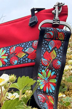Big Dipper Bag  / (Softshell) /  Raven, Scarlet / Midnight Blossom(trim)