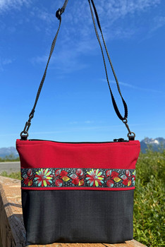 Big Dipper Bag  / (Softshell) /  Raven, Scarlet / Midnight Blossom(trim)