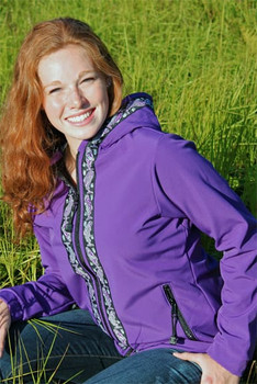 DENALI JACKET / (Softshell)  /  Lupine,  / Salmon-Purple (trim)
