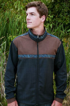 KODIAK JACKET / (Softshell) / Raven, Ridge, /  Totem-BlueGrey (trim)