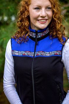 WOMEN'S KODIAK VEST / (Softshell) / Black, Frost Blue, / Totem-Brite (trim)