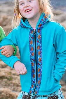 BEACHBERRY JACKET / (Softshell)  / Tide Pool, / Katmai-Teal (trim)