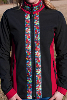 ALEUTIAN JACKET / (Hybrid) / Black, Emerald, / Salmon-Teal (trim