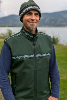 YUKON VEST / (Softshell) / Fjord with Salmon (Green)