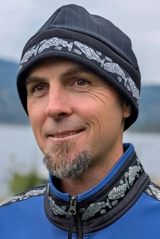 MEN'S ARCTIC HAT / (Hybrid) / Black, Raven,  / Salmon-Grey(trim)