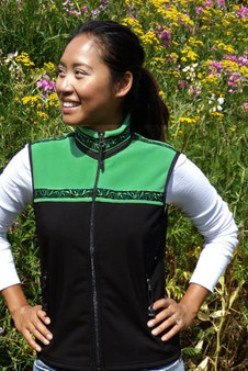 WOMEN'S KODIAK VEST / - SALE - CLOSEOUT - / (Hybrid)  / Black, Spring Green, / Velvet-Green (trim)