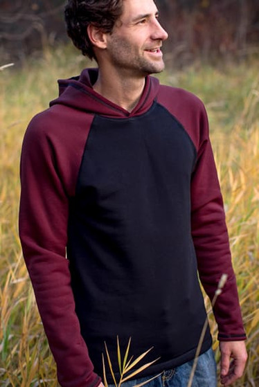 MEN'S HOODIE /  Black, Cabernet