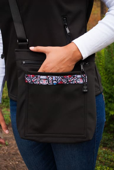 SHOULDER BAG / (Softshell) / Black, / Totem-Brite (trim) - Copper