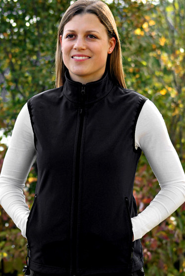 WOMEN'S GLACIER VEST / (Softshell) / Black (Plain) - Copper River