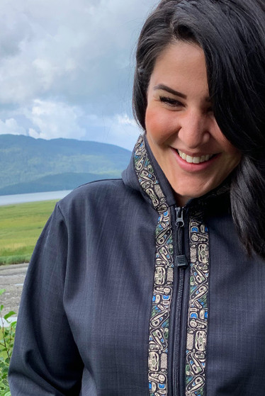 DENALI JACKET / (Softshell)  /  Raven, / Totem-Tan (trim)