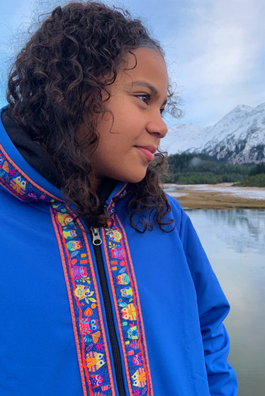 BEACHBERRY JACKET / (Softshell) /   Pacific Blue, / Owls (trim)