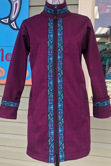 BOREALIS JACKET / (Softshell) / Nagoonberry, / Totem-Aqua (trim)