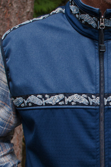 60's unknown プルオーバーモヘアベスト KODIAK CANVAS MEN'S KODIAK VEST / (Softshell) / Navy, Steel Blue, / Salmon-Navy