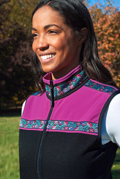 WOMEN'S KODIAK VEST / (Softshell) / Black, Cerise, / Wildflowers