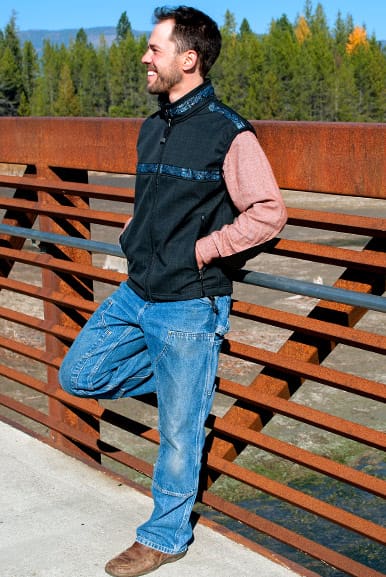 MEN'S KODIAK VEST / (Softshell) / Solid Raven, / Totem