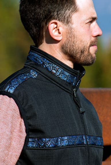 トップス MASU JACQUARD NATIVE FLEECE SNAP VEST 48 Panhandle Slim Mens Jacquard Wool Red Aztec Vest