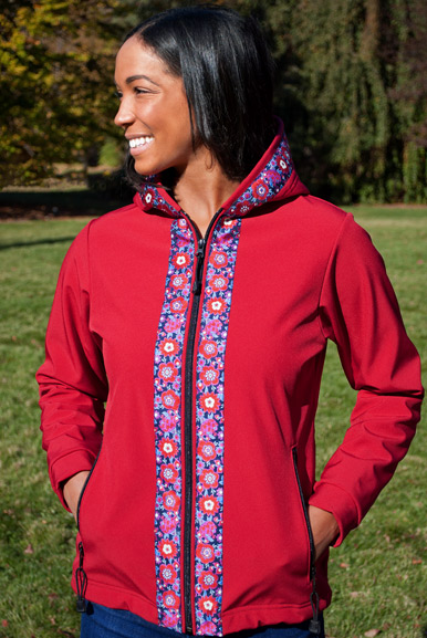 DENALI JACKET / (Softshell) / Ruby, / Cordova Bouquet (trim