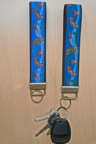 WRIST KEY HOLDER / Sea Otters trim (2 color options) - Copper