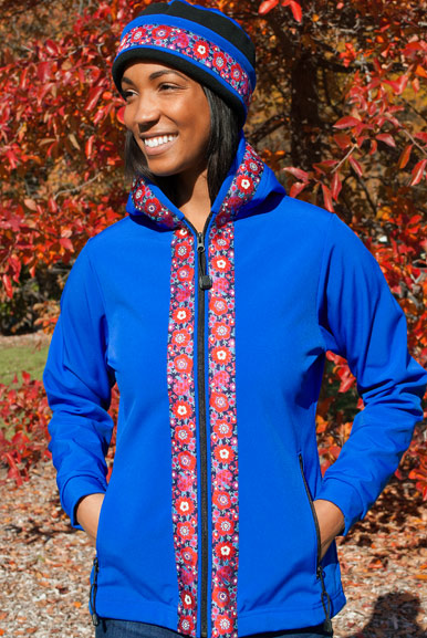 DENALI JACKET / (Softshell) / Pacific Blue, / Cordova Bouquet