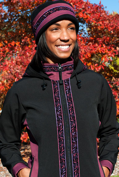 ジャケット・アウター   Arctic Program XS/TP ARCTIC JACKET / (Softshell) / Black, Plumwine, / Velvet-Plum (trim