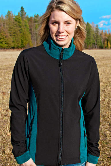 ALEUTIAN JACKET / (Hybrid) / Black, Emerald, / Salmon-Teal (trim