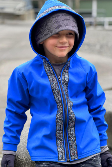 BEACHBERRY JACKET / (Softshell) / Pacific Blue, / Totem-BlueGrey