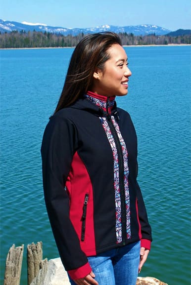 ARCTIC JACKET / (Softshell) / Black, Ruby, / Totem-Brite (trim