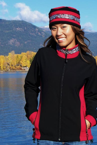 ARCTIC JACKET / (Softshell) / Black, Ruby, / Totem-Brite (trim